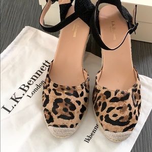 ‼️LK Bennett wedge calf hair espadrille ‼️